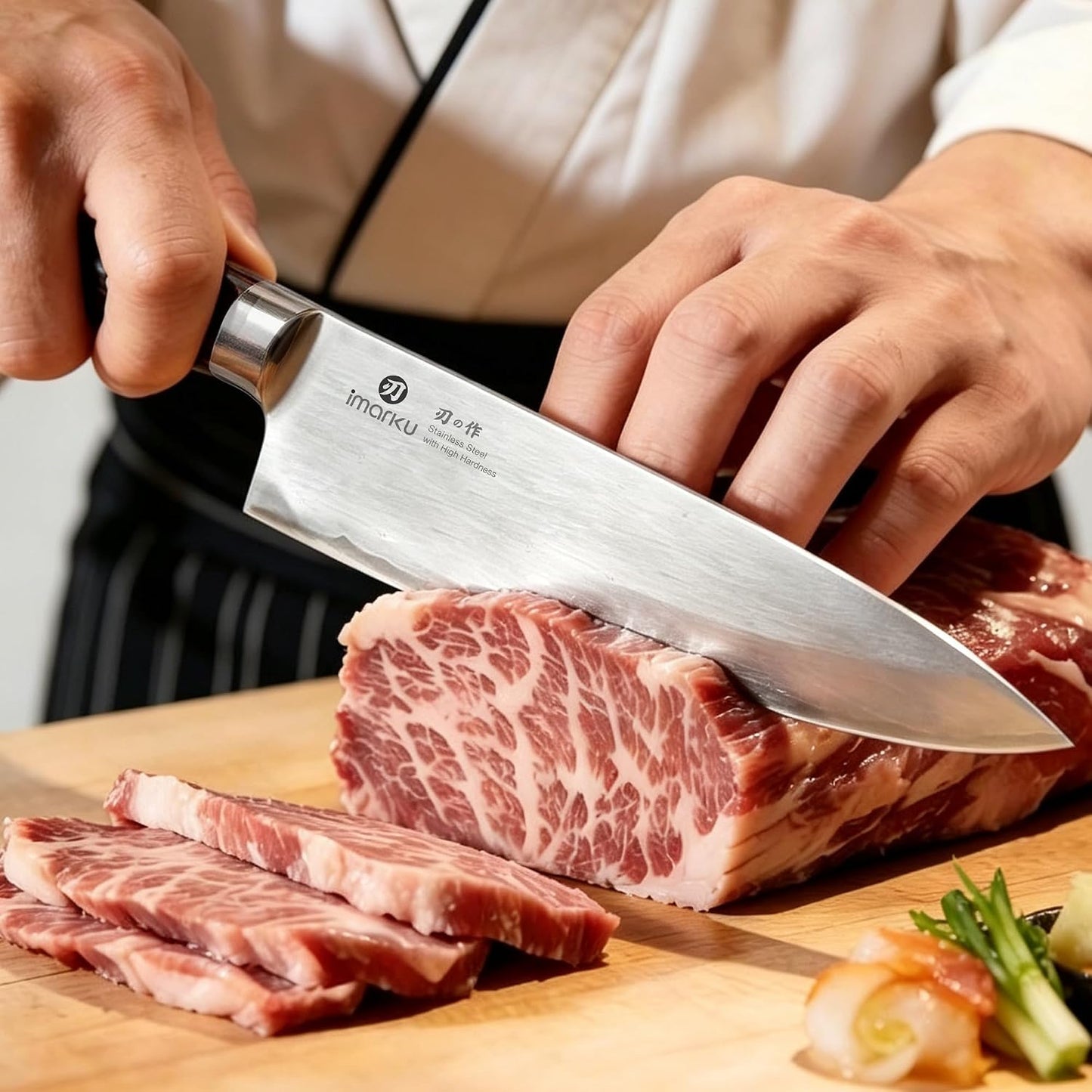 imarku Cuchillo de chef japonés profesional de 8.5 pulgadas, cuchil...