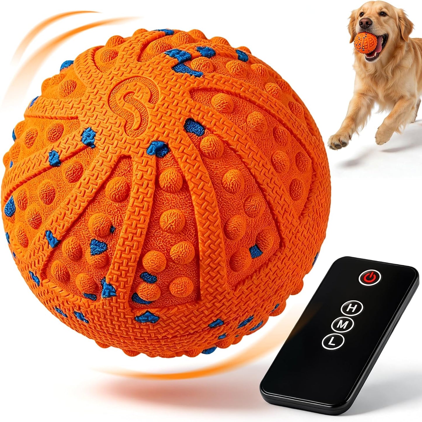 Juguetes interactivos para perros, juguete automático de bola rodan...