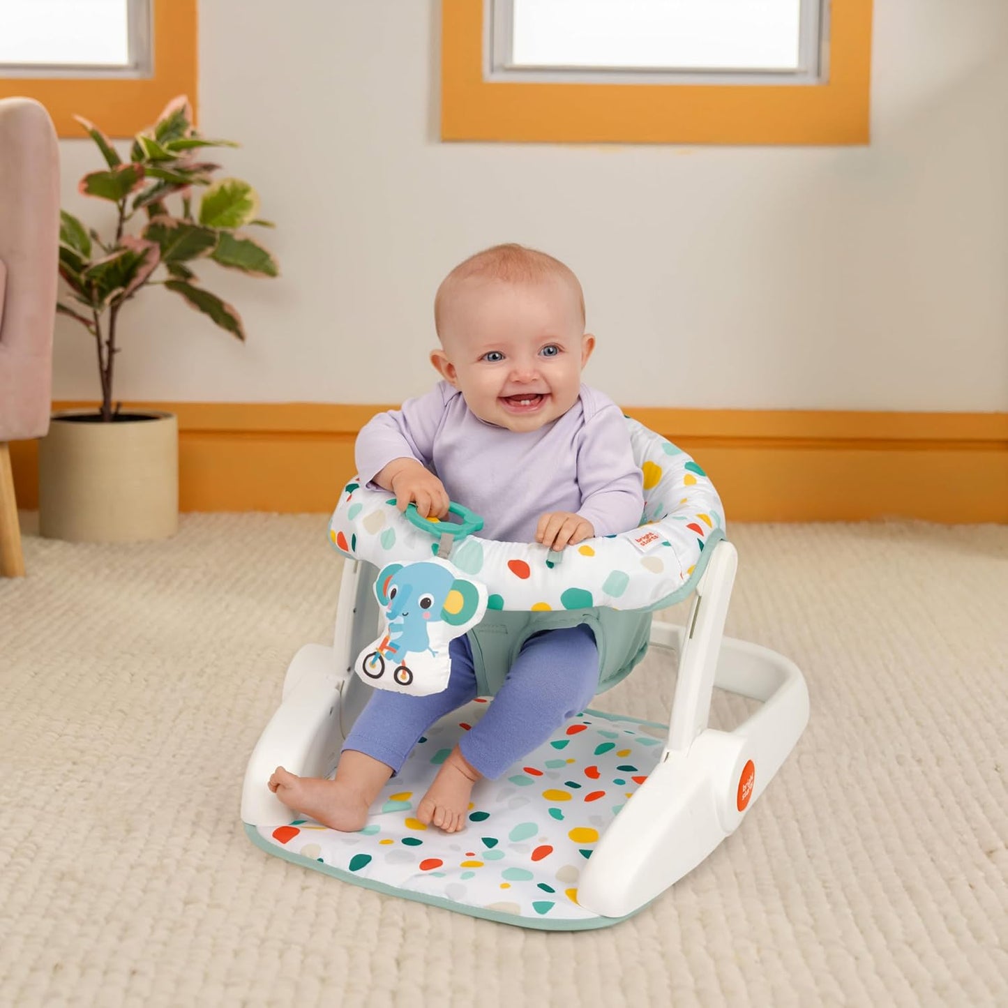 Bright Starts Asiento de piso para aprender a sentarse, 2 posicione...