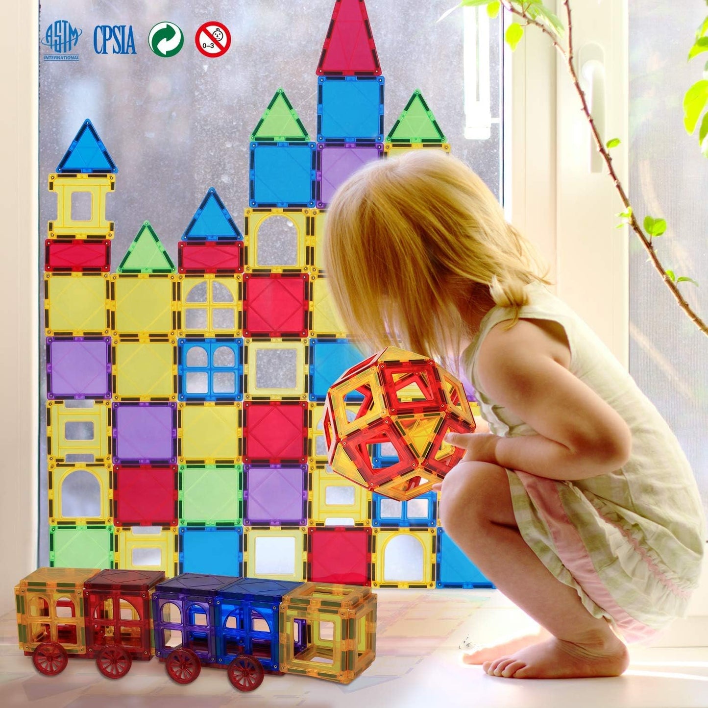 Juguetes magnéticos para niños y niñas preescolares, bloques magnét...
