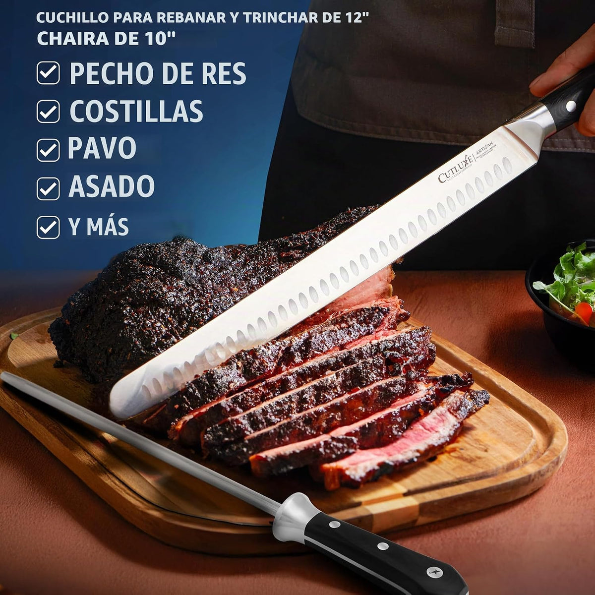 Cutluxe Juego de Cuchillos para Barbacoa \u2013 Cuchillo de pechuga...