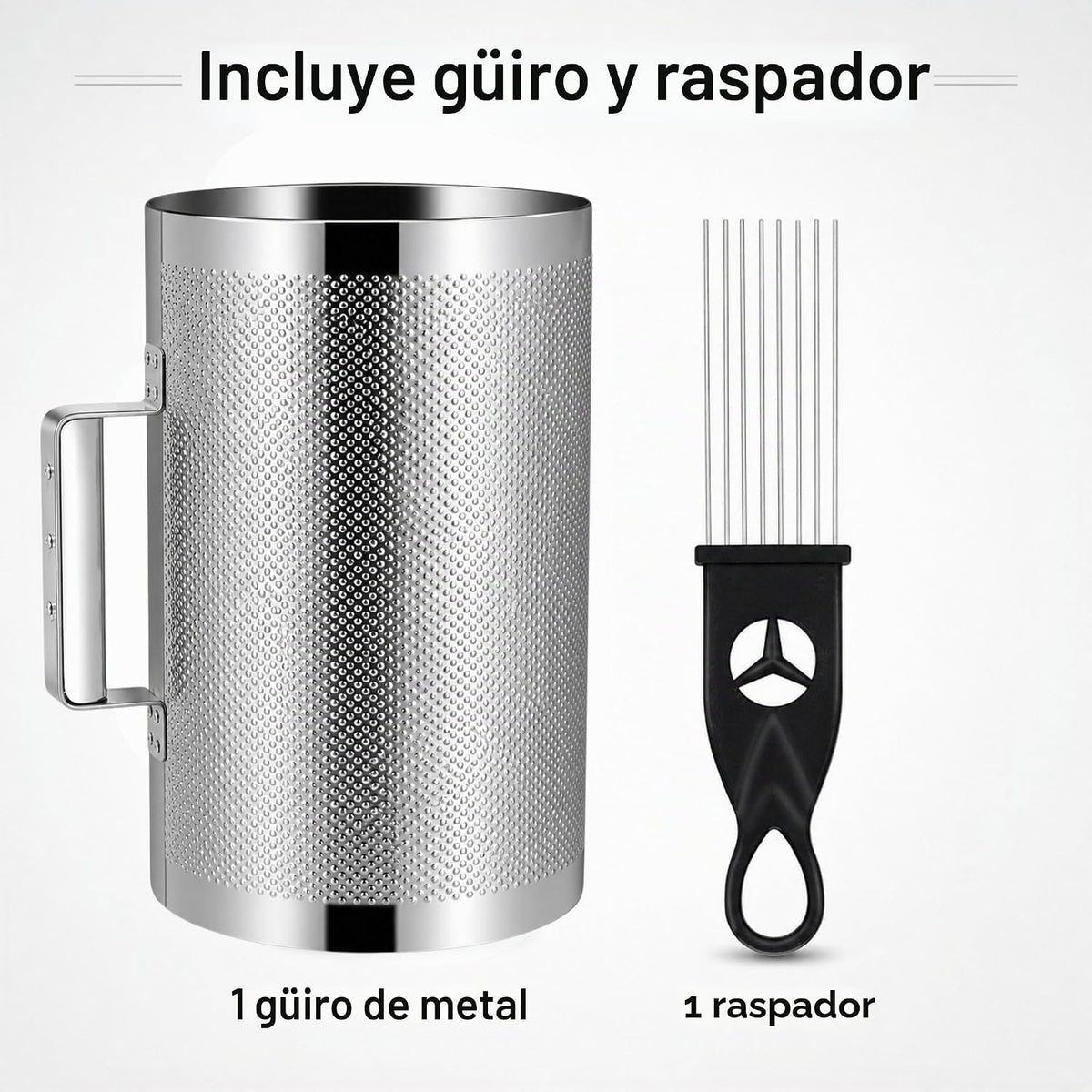 MoResolune Instrumento profesional de metal Guiro, percusión latina...