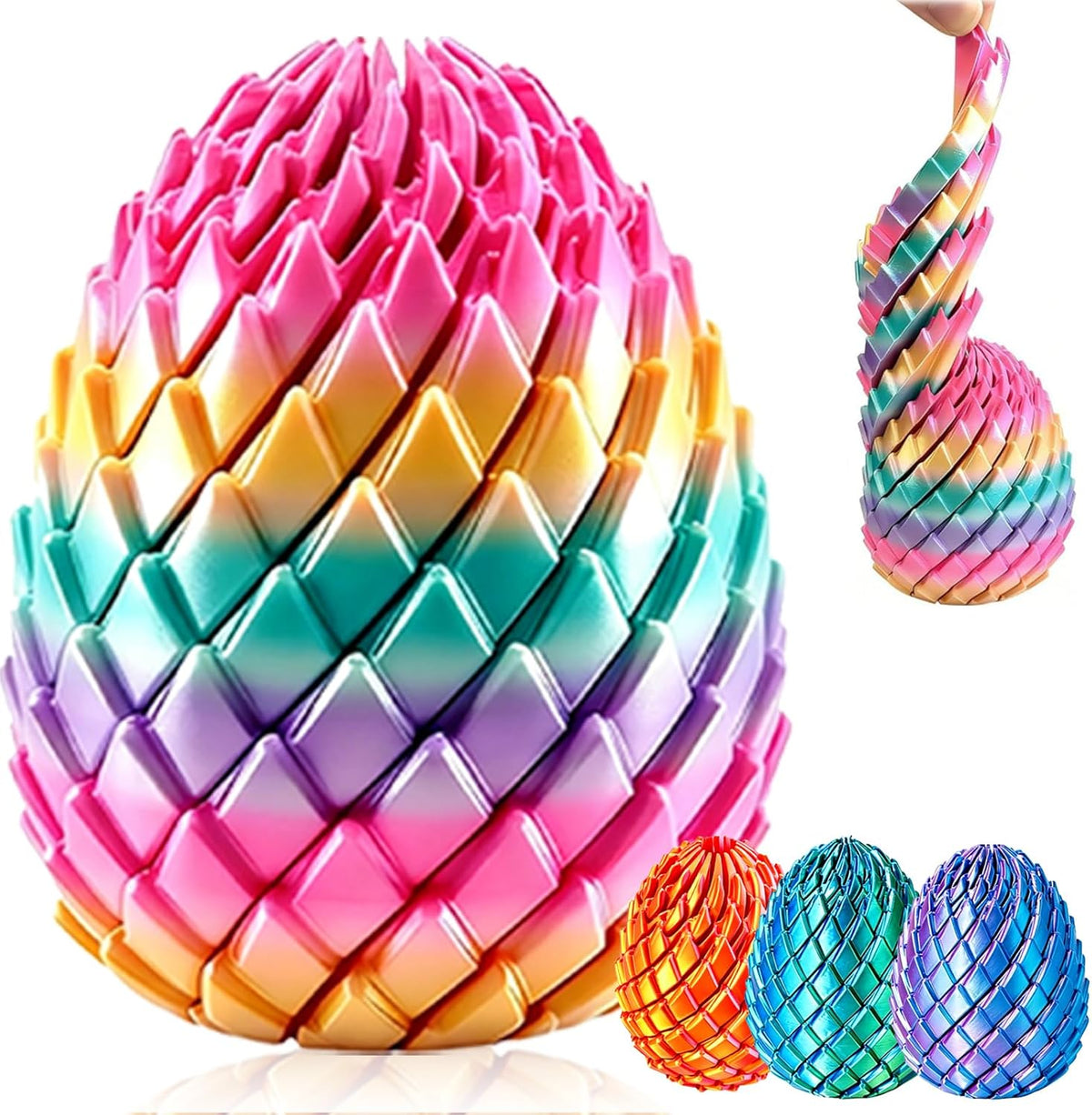 Twisty Fidget Egg ,Twisty Fidget Dragon Egg ,Huevo resbaladizo impr...