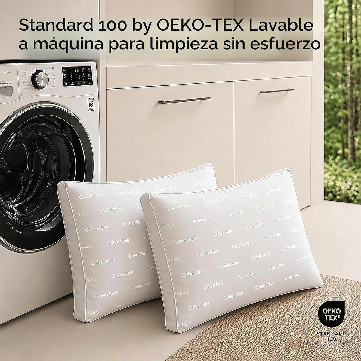 Calvin Klein Juego de 2 almohadas de hotel de lujo, tamaño Queen, s...