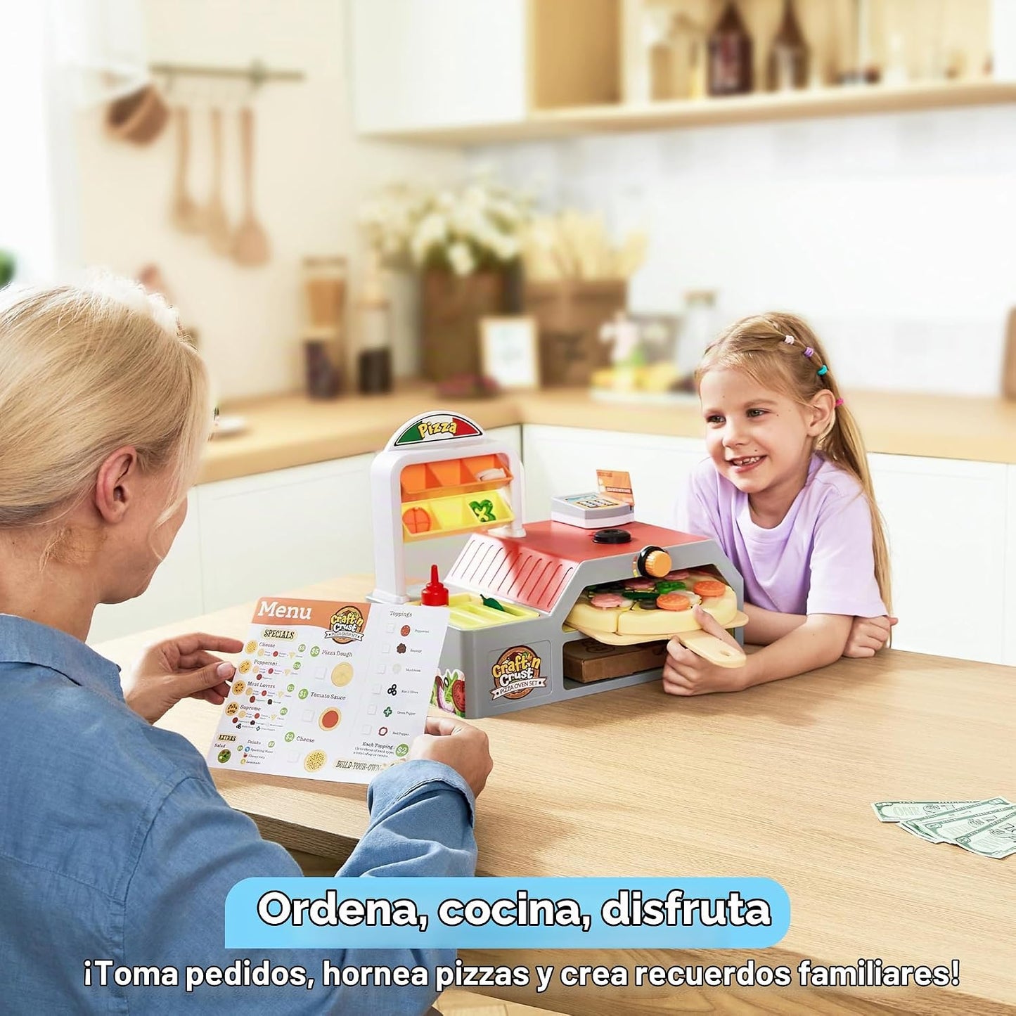JOVA lalalark Piza - Juguetes de comida con regirster de efectivo,...