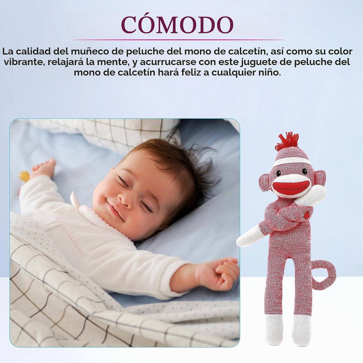 Made By Aliens Adorable Mono Calcetín, El Juguete de Peluche Animal...
