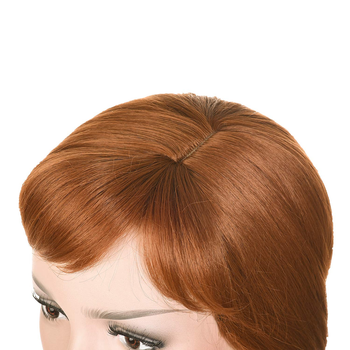 Morvally - Peluca de cabello sintético marrón claro para mujer con...