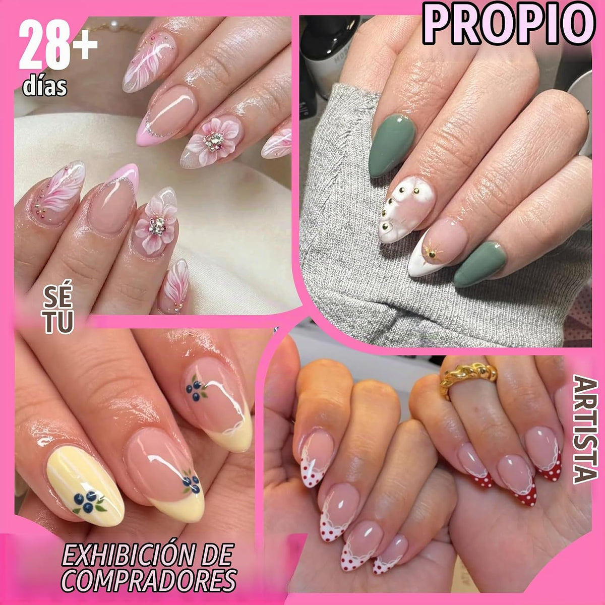 UNA GELLA Puntas de uñas cortas de almendra: 504 PCS uñas postizas...