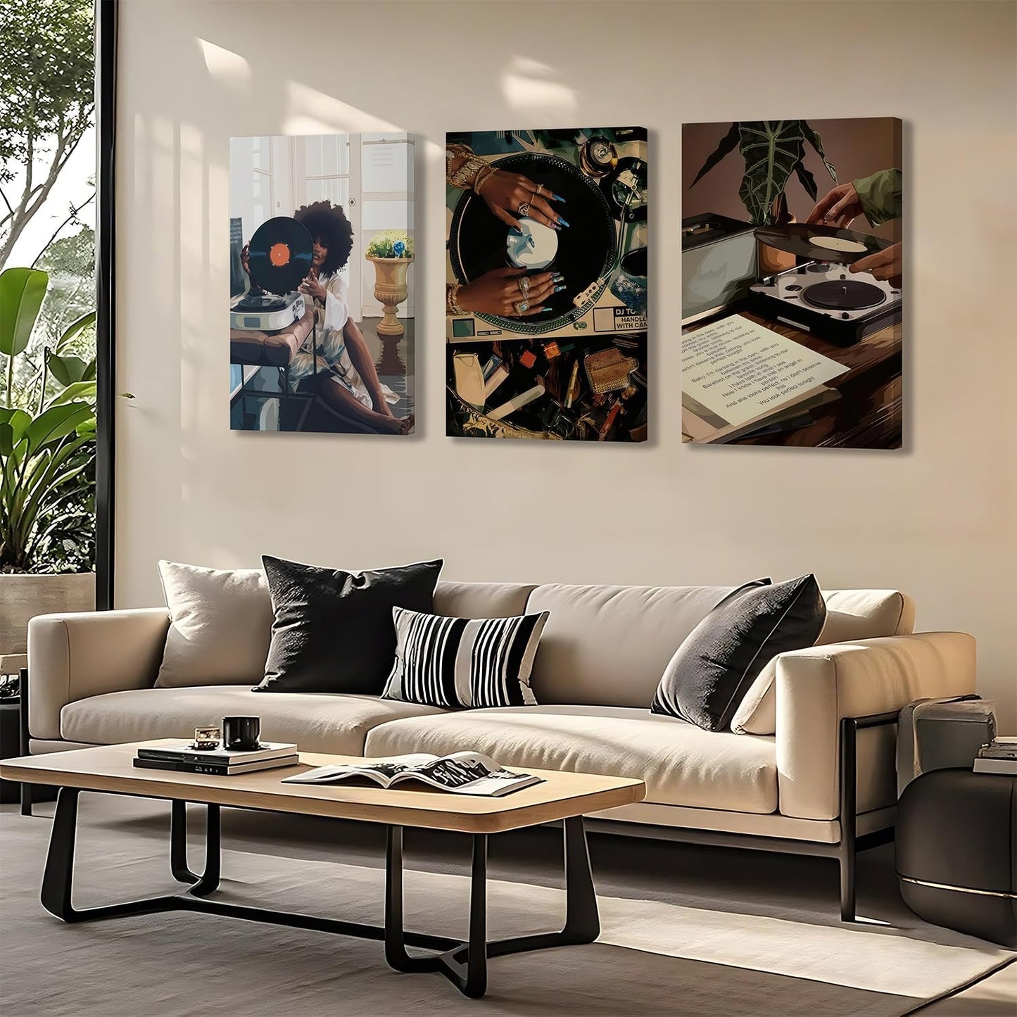 Decoración de pared de chica negra para dormitorio y sala de estar,...