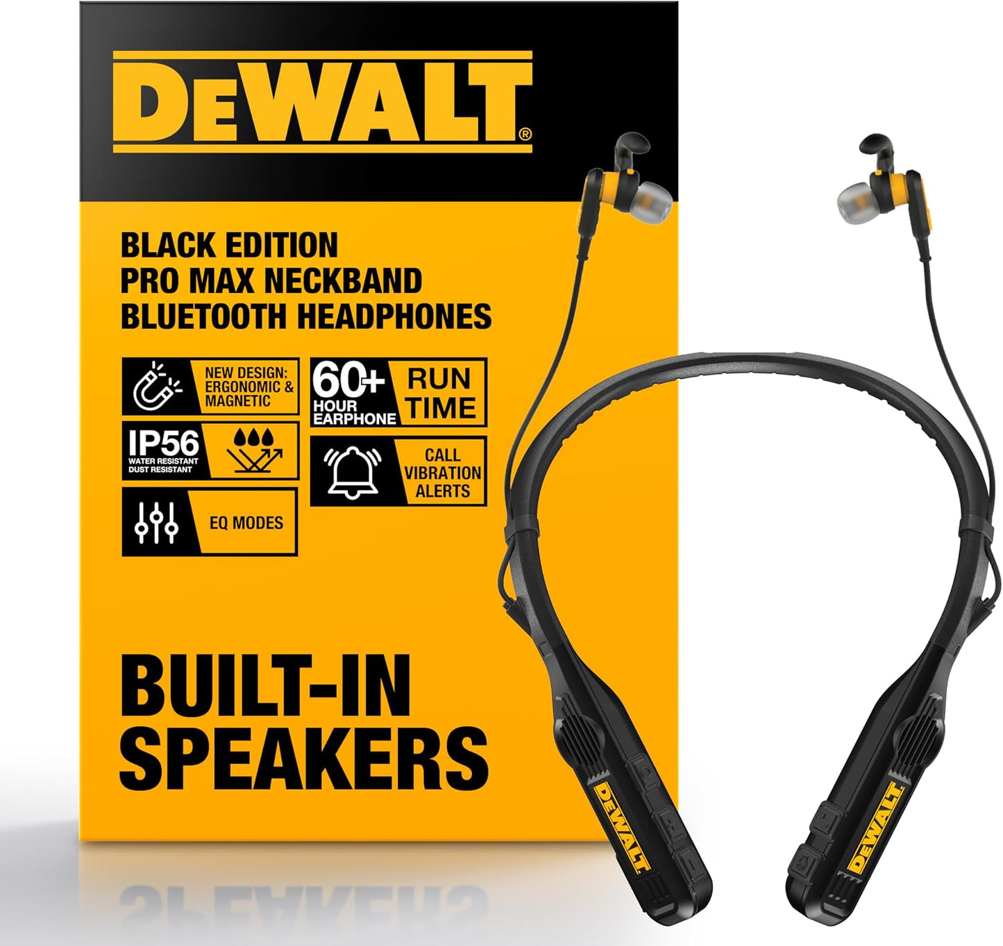 DEWALT Auriculares Bluetooth de Banda para el Cuello 2 en 1 Edición...