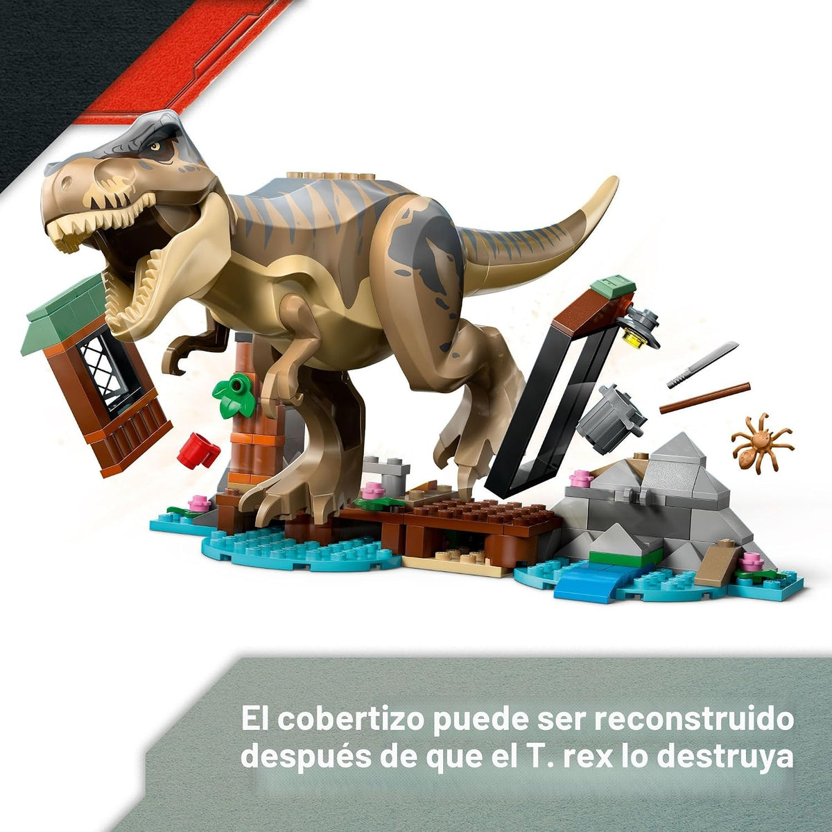 LEGO Jurassic World T. rex River Escape - Juguete de dinosaurio par...
