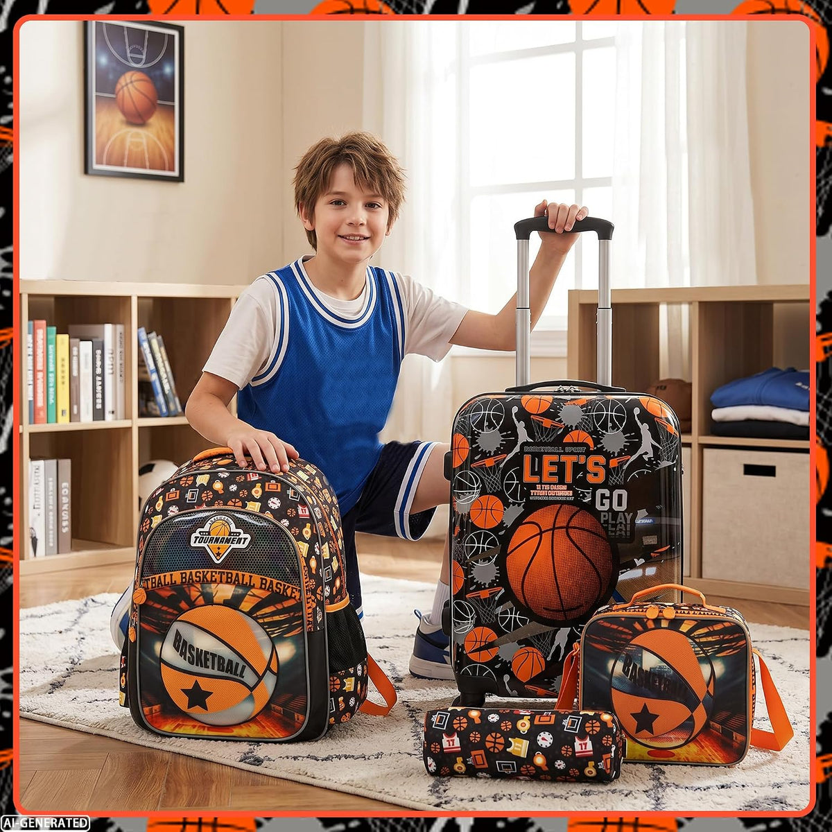 Homskiii Juego de maletas para niños, 5 piezas, equipaje rígido de...