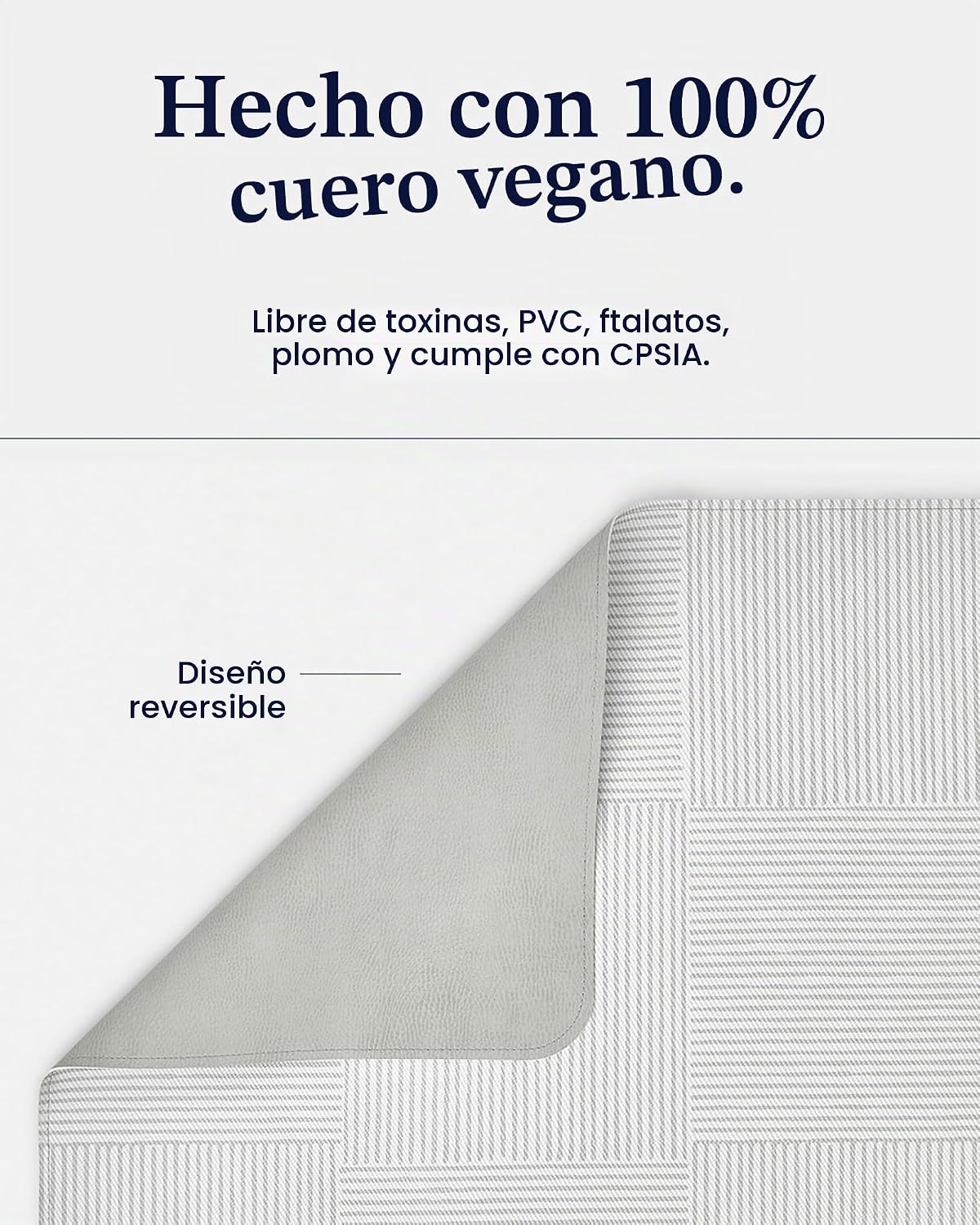 Lalo Alfombrilla Splat - Alfombrilla de cuero vegano lavable de dob...