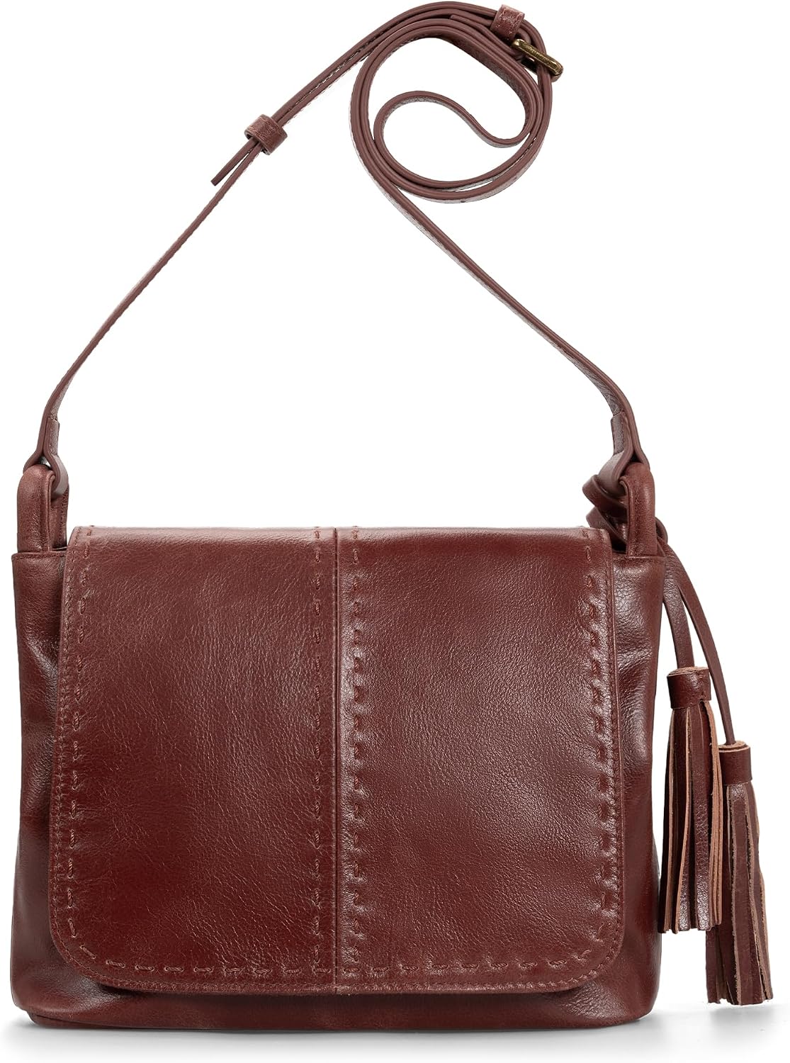 befen Bolso cruzado de cuero vintage para mujer, bolso de cuero gen...