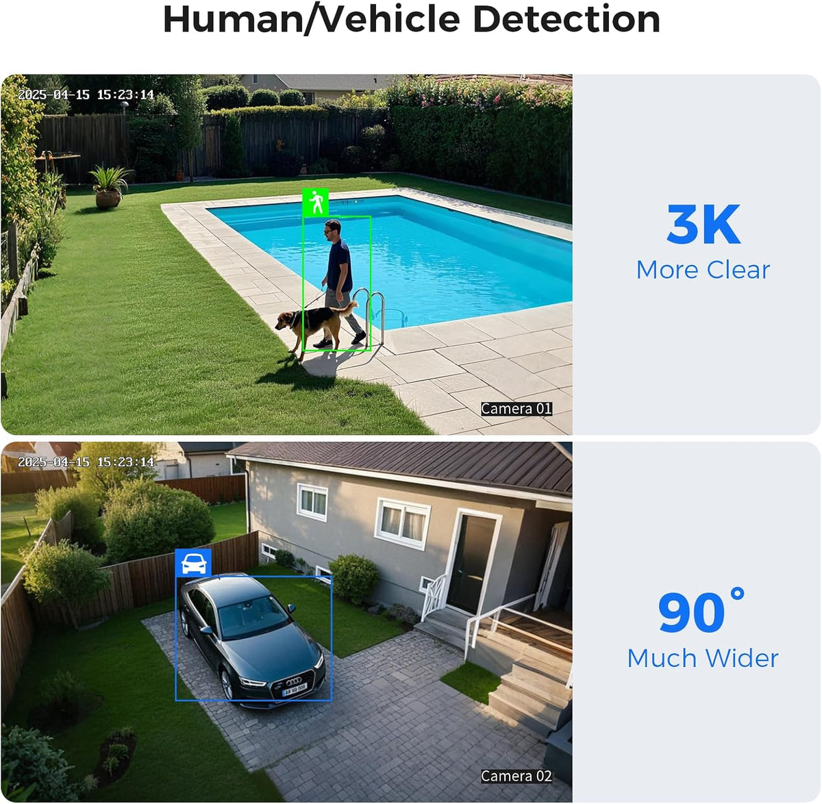 Hiseeu Sistema de cámara de seguridad con cable 16CH 3K, cámaras CC...