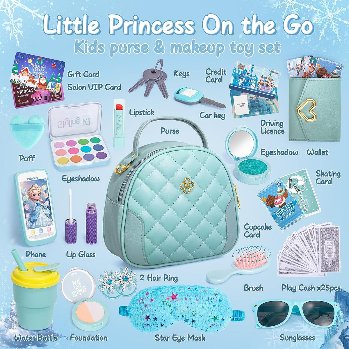 Hohosunlar Bolso de regalo para niña de 3, 4, 5, 6, 7, 8, accesorio...