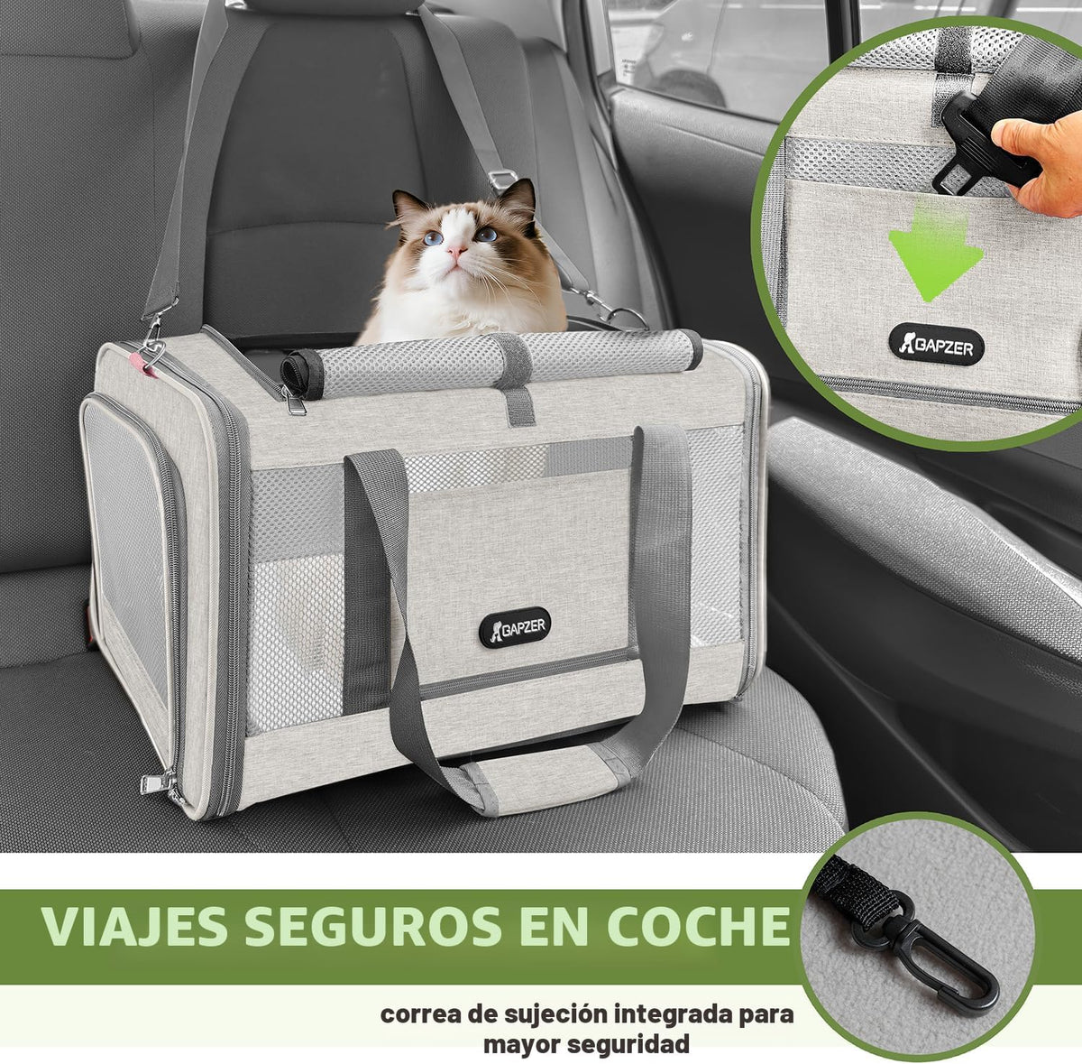 GAPZER - Transportador para gatos aprobado por aerolíneas estadouni...