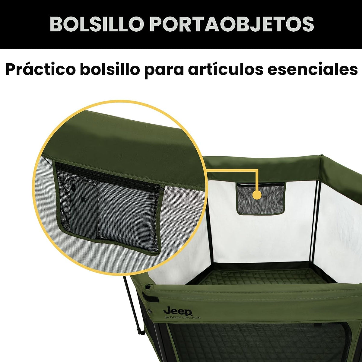 Jeep Hexagon Pop Up Play Yard con toldo extraíble | Ideal para uso...