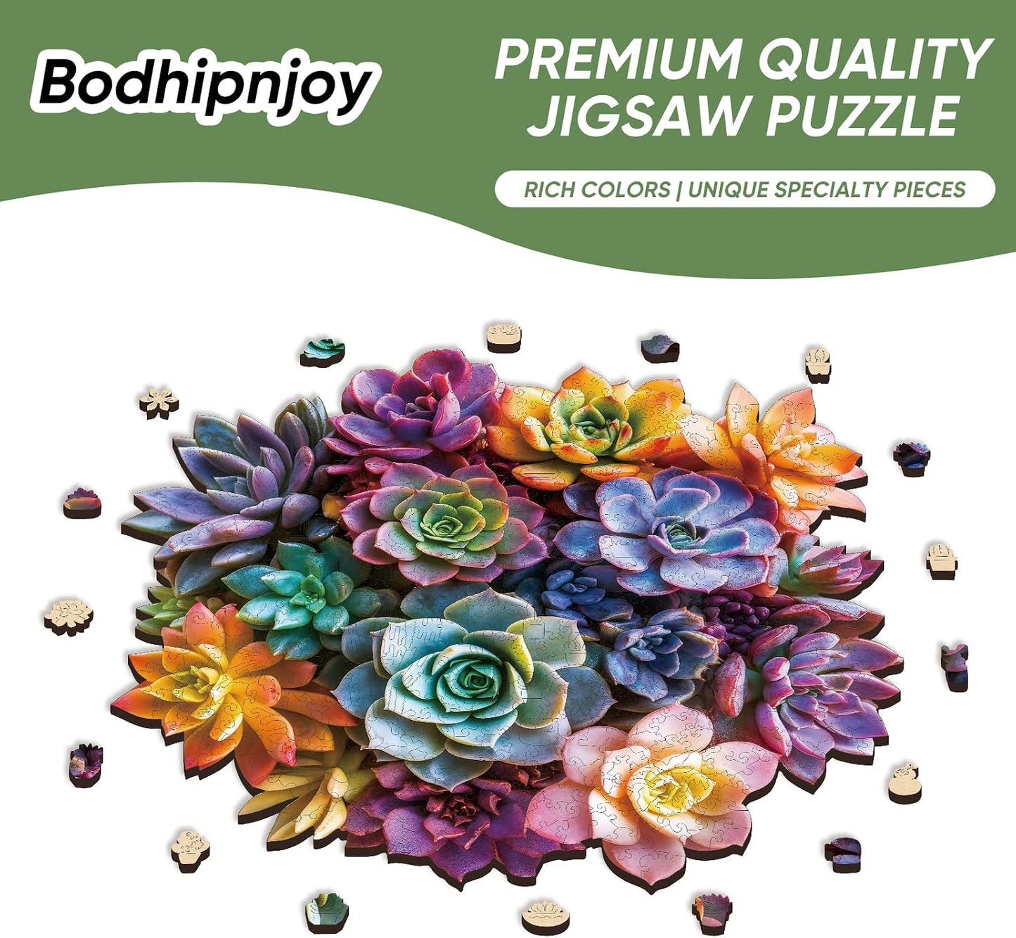Rompecabezas de madera Bodhipnjoy para adultos, rompecabezas de flo...