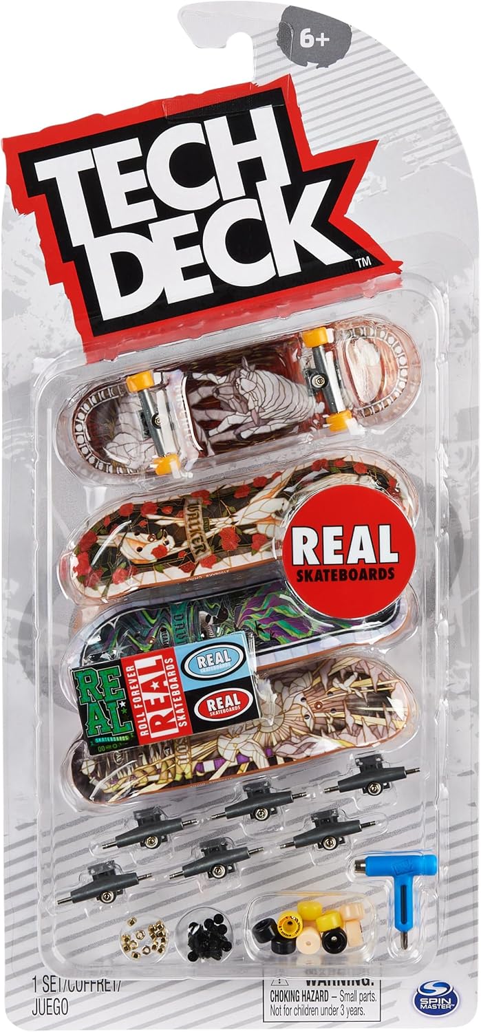 Tech Deck, Ultra DLX - Paquete de 4 minipatinetas de diapasón, pati...