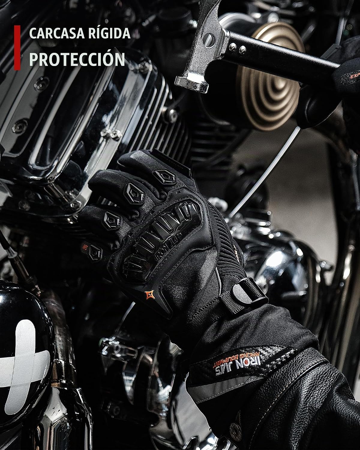 Guantes de moto de invierno cálido apto para pantalla táctil, imper...