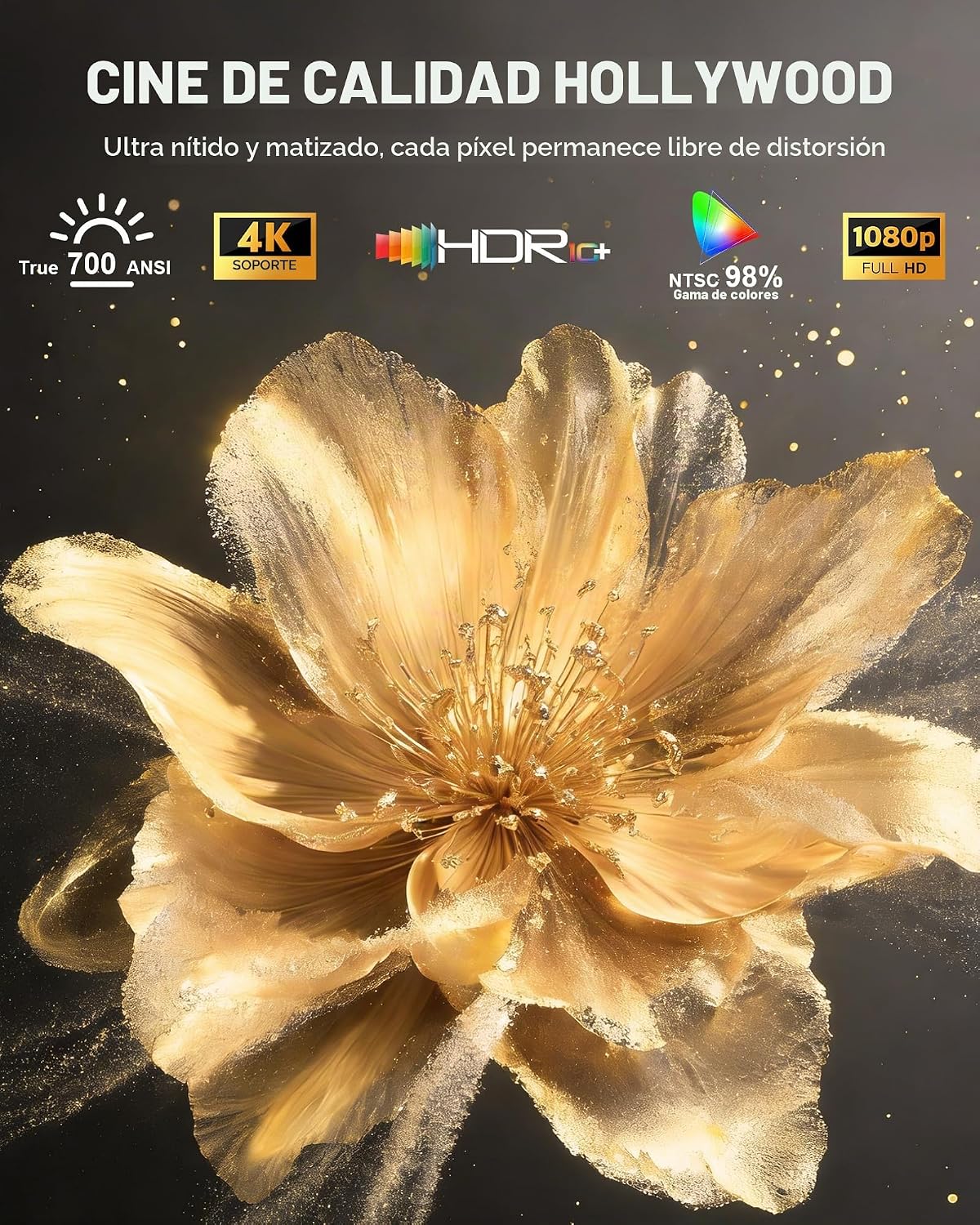 Google TV con licencia oficial: proyector inteligente 4K con WiFi y...