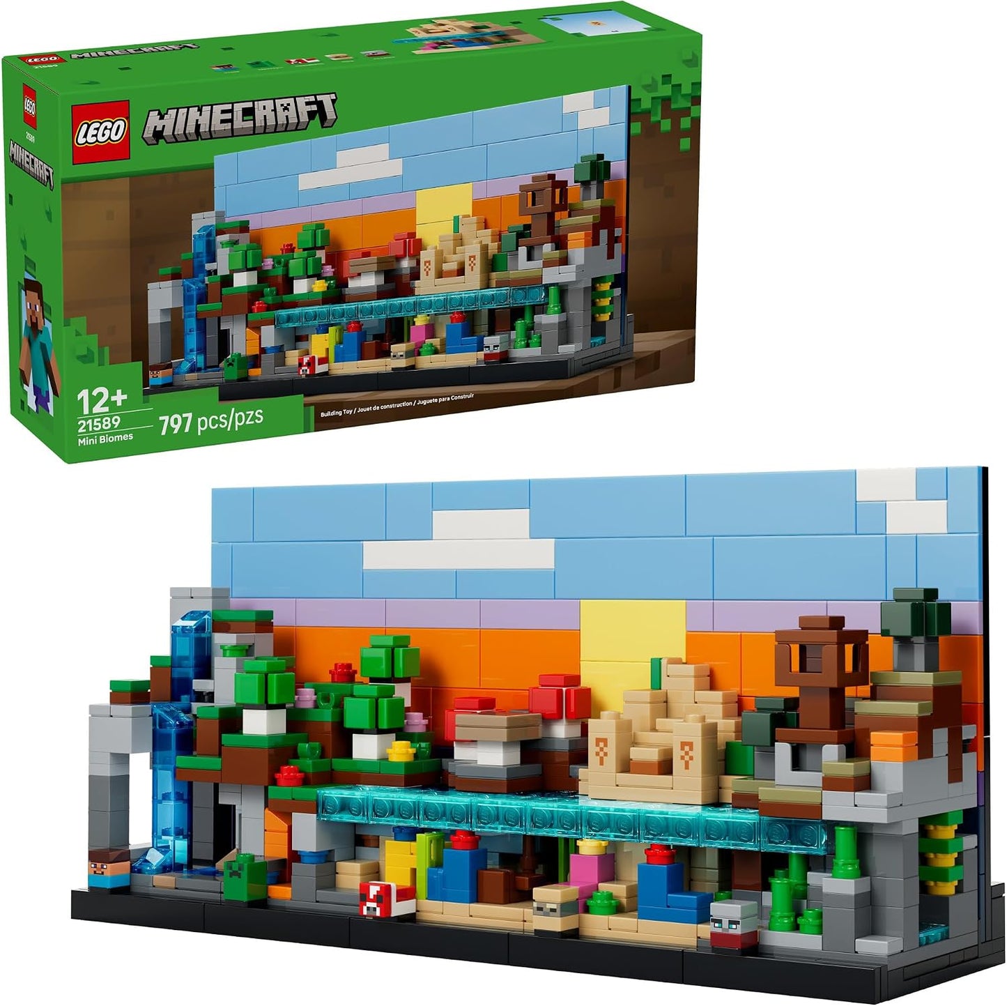 LEGO Minecraft Mini Biomes - Juguete de construcción y simulación p...
