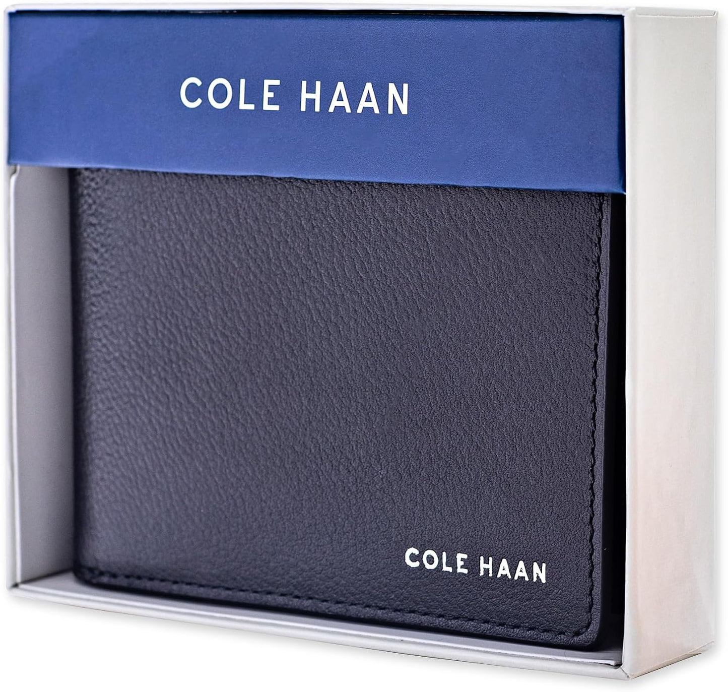 Cartera de cuero RFID para hombre de Cole Haan, plegable diaria