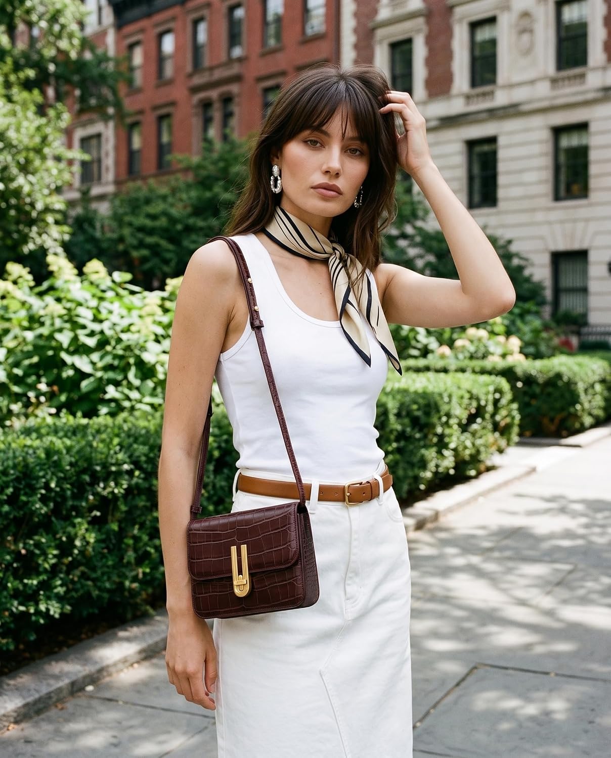 JW PEI Bolso de hombro Evania Lock Pebbled para mujer