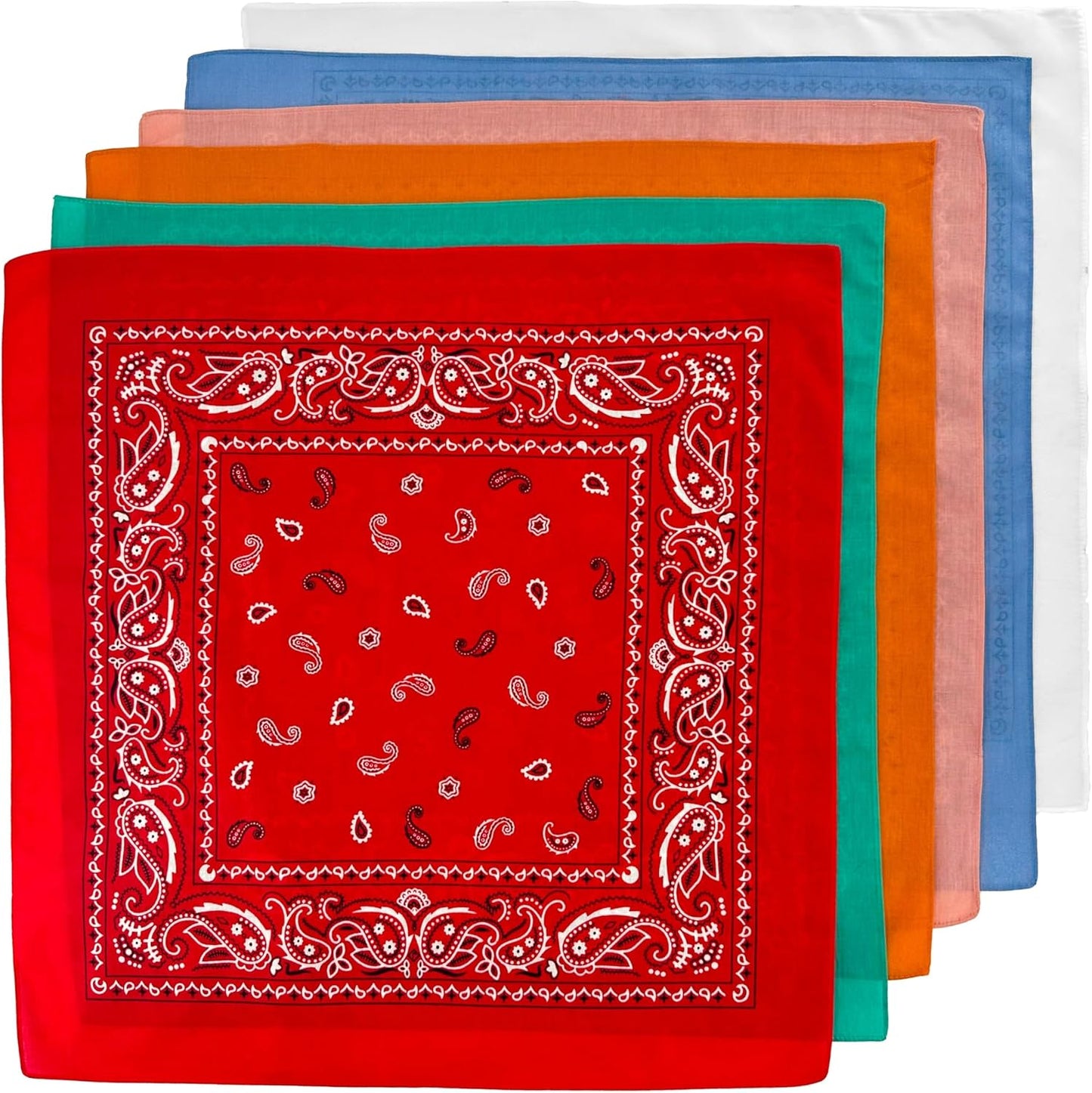 Paquete de 6 bandanas 100% de algodón conjunto de regalo \u2013 Pañ...