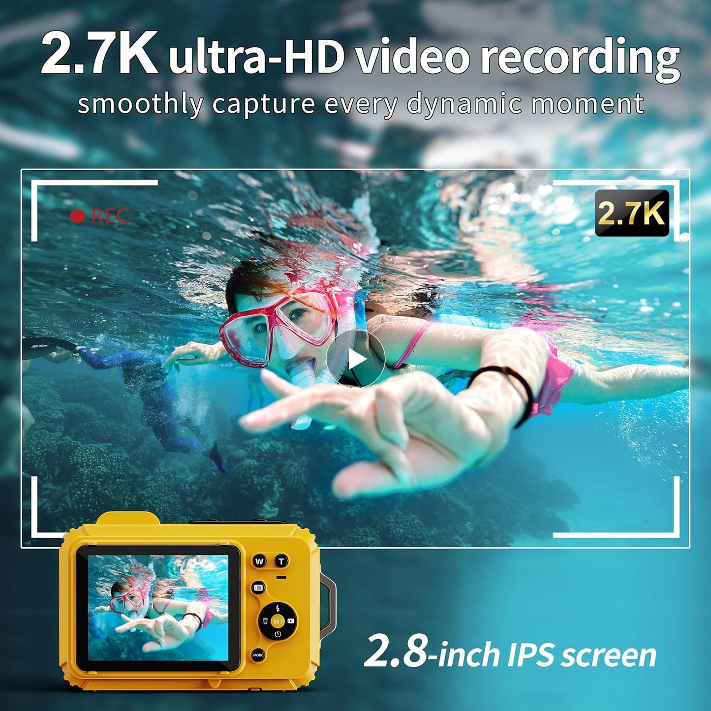 Cámara digital impermeable de 48 MP con tarjeta TF de 32 GB | Panta...