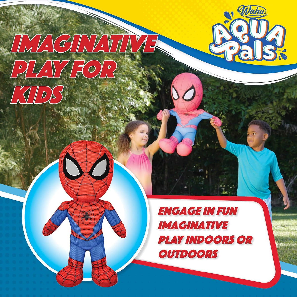 Wahu Aqua Pals Marvel Spider-Man - Juguete de peluche de agua para...