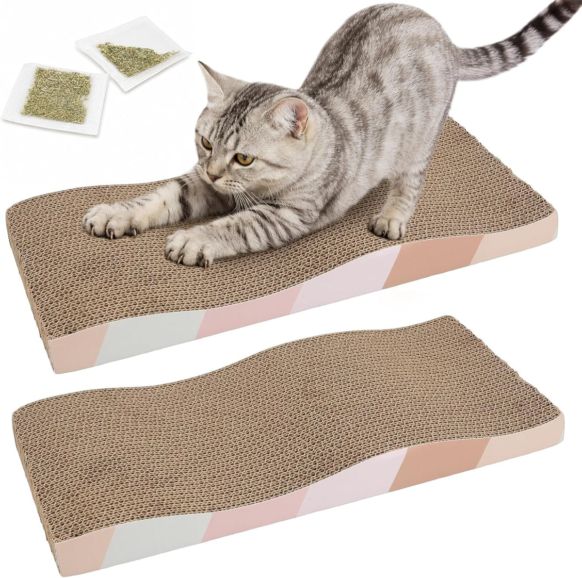SIDAZON Tabla de Rascar para Gatos Rascador de Gatos Almohadilla de...
