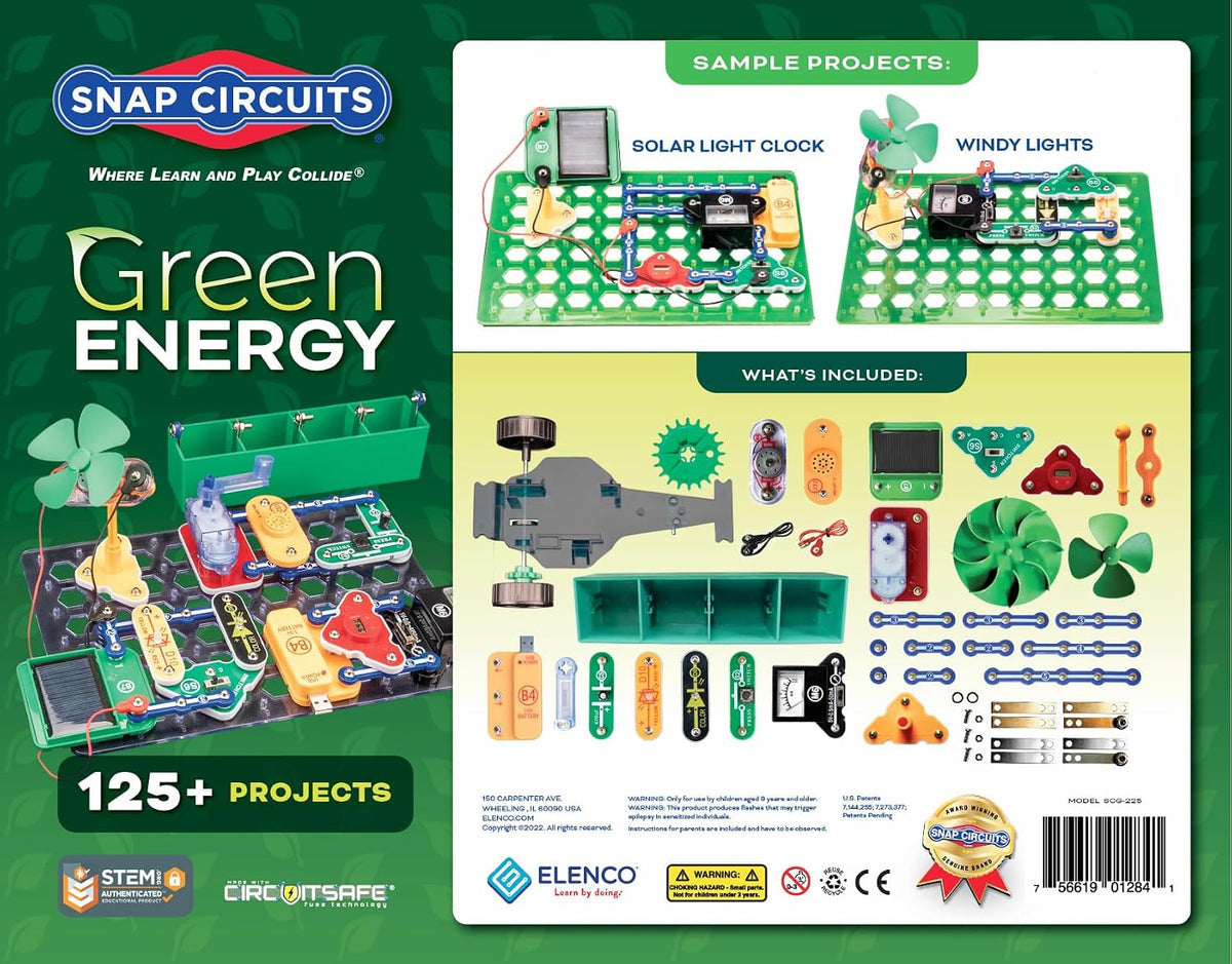 Snap Circuits Kit de exploración de electrónica de energía verde |...