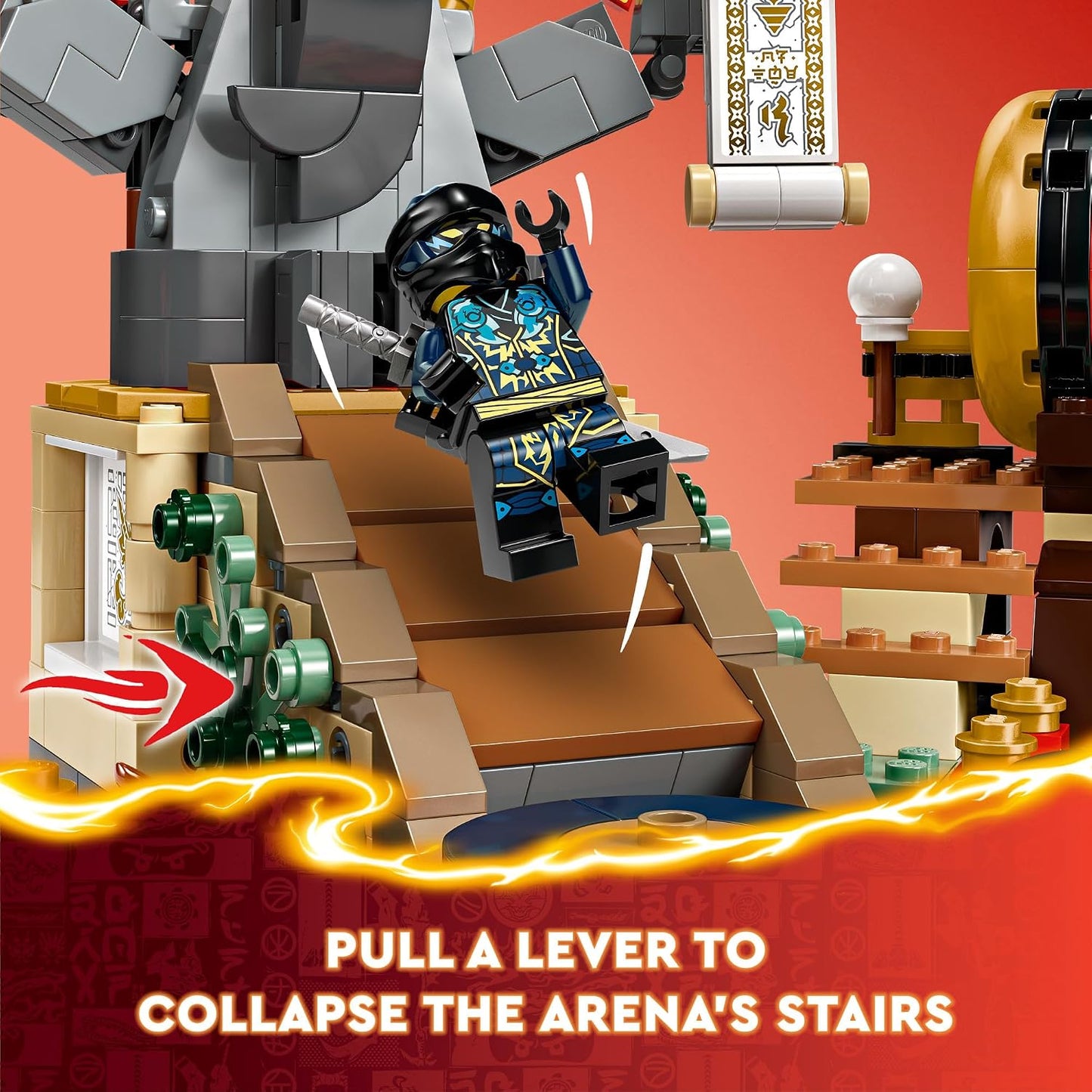 LEGO NINJAGO - Juego de arena de batalla de torneo con 6 minifigura...