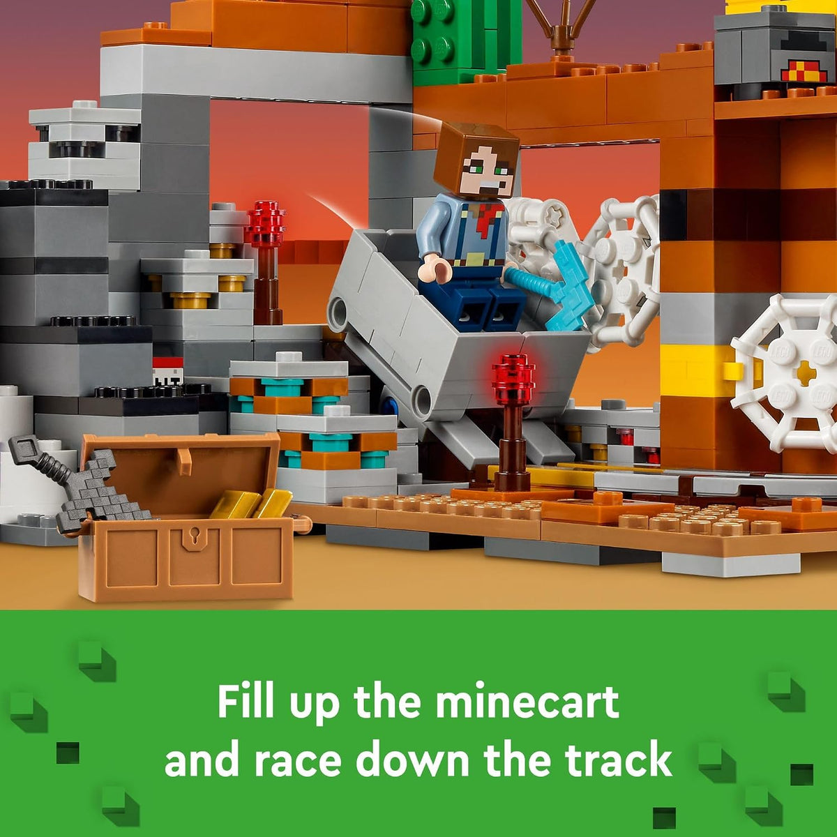 LEGO Minecraft The Badlands Mineshaft Juguete de Videojuego, Set de...