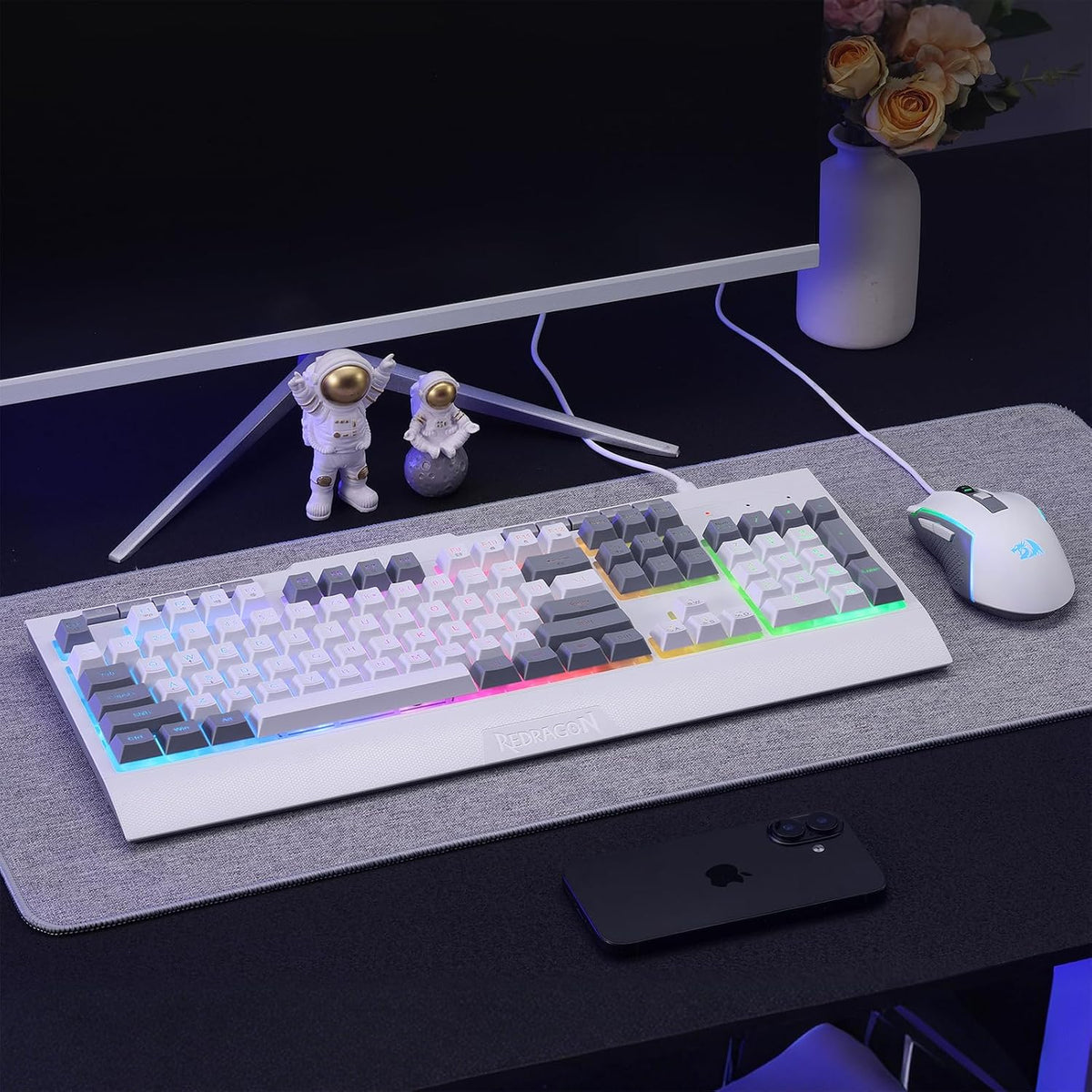 Redragon S151 Combo de Teclado y Mouse para Juegos, Teclado K525 co...
