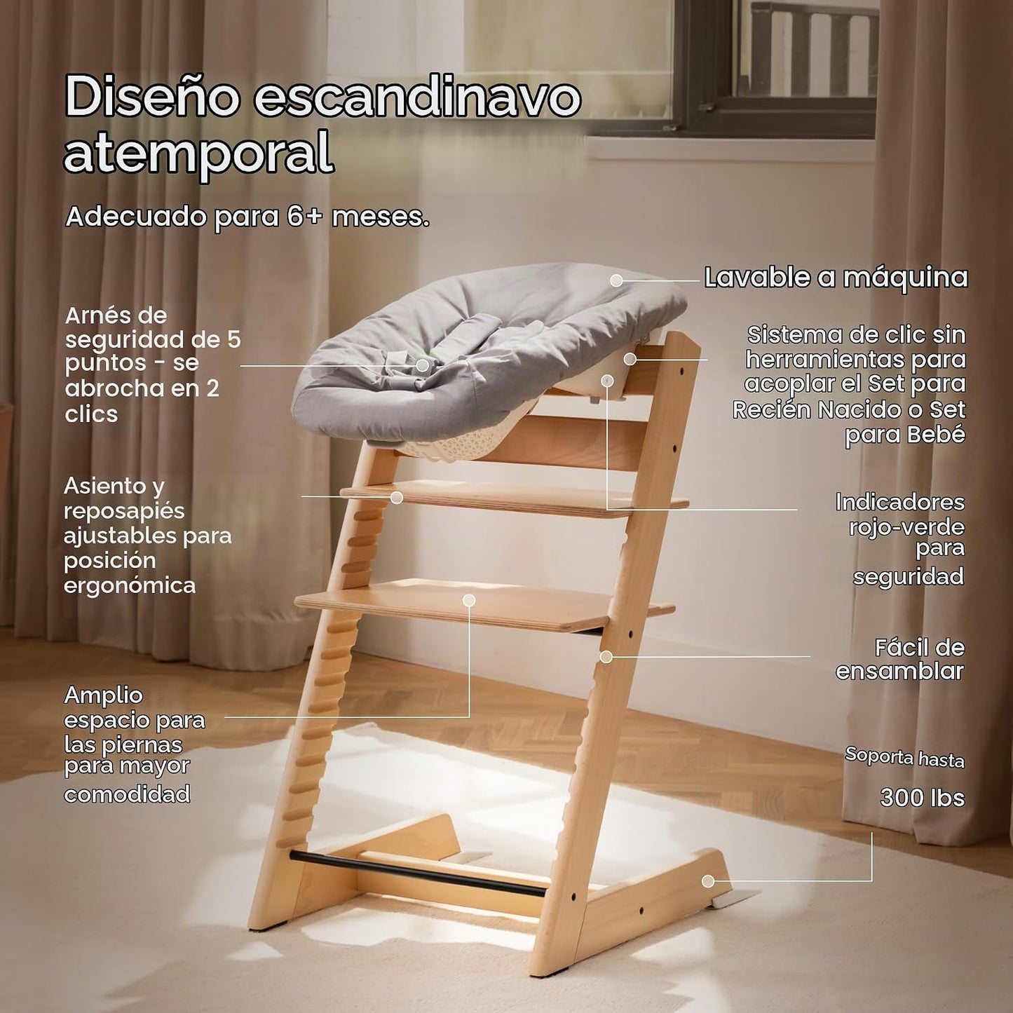 Stokke Tripp Trapp - Silla alta con juego y bandeja para recién nac...