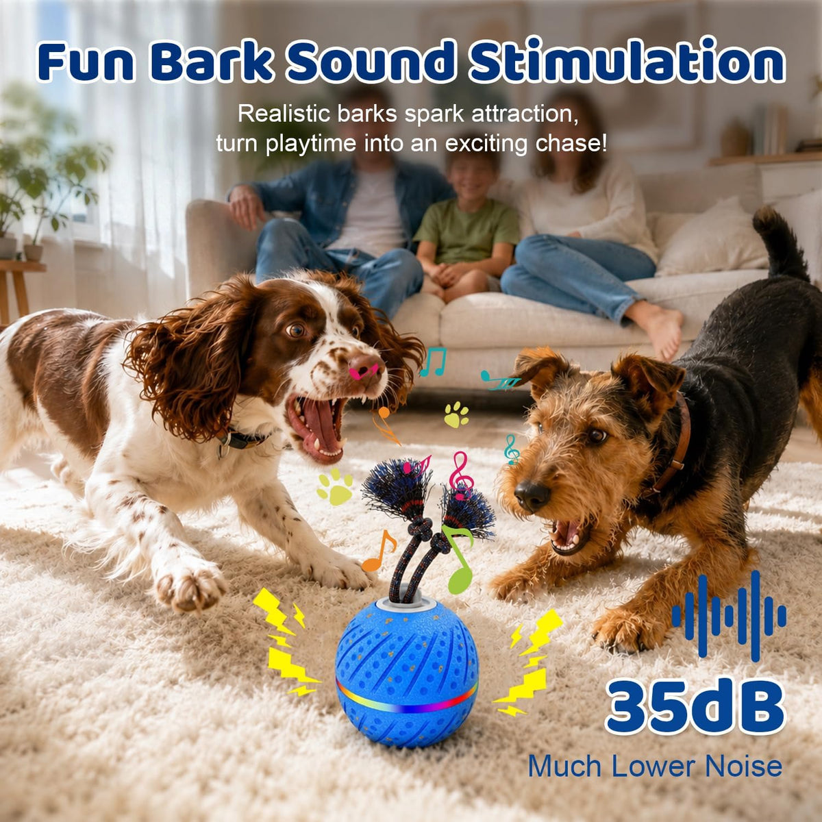 Pelota interactiva inteligente de juguetes para perros para mastica...
