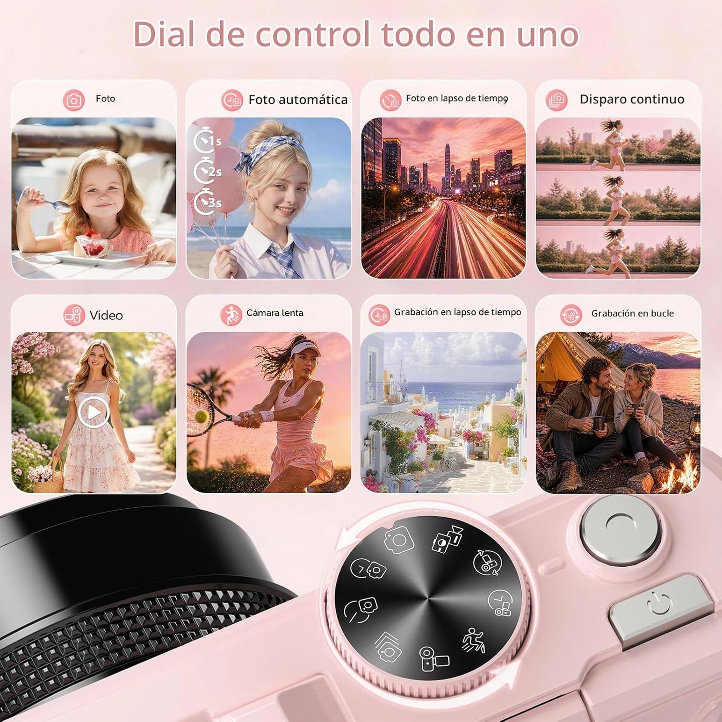 Cámara digital 4K para fotografía, cámara de vlogging de 64MP para...