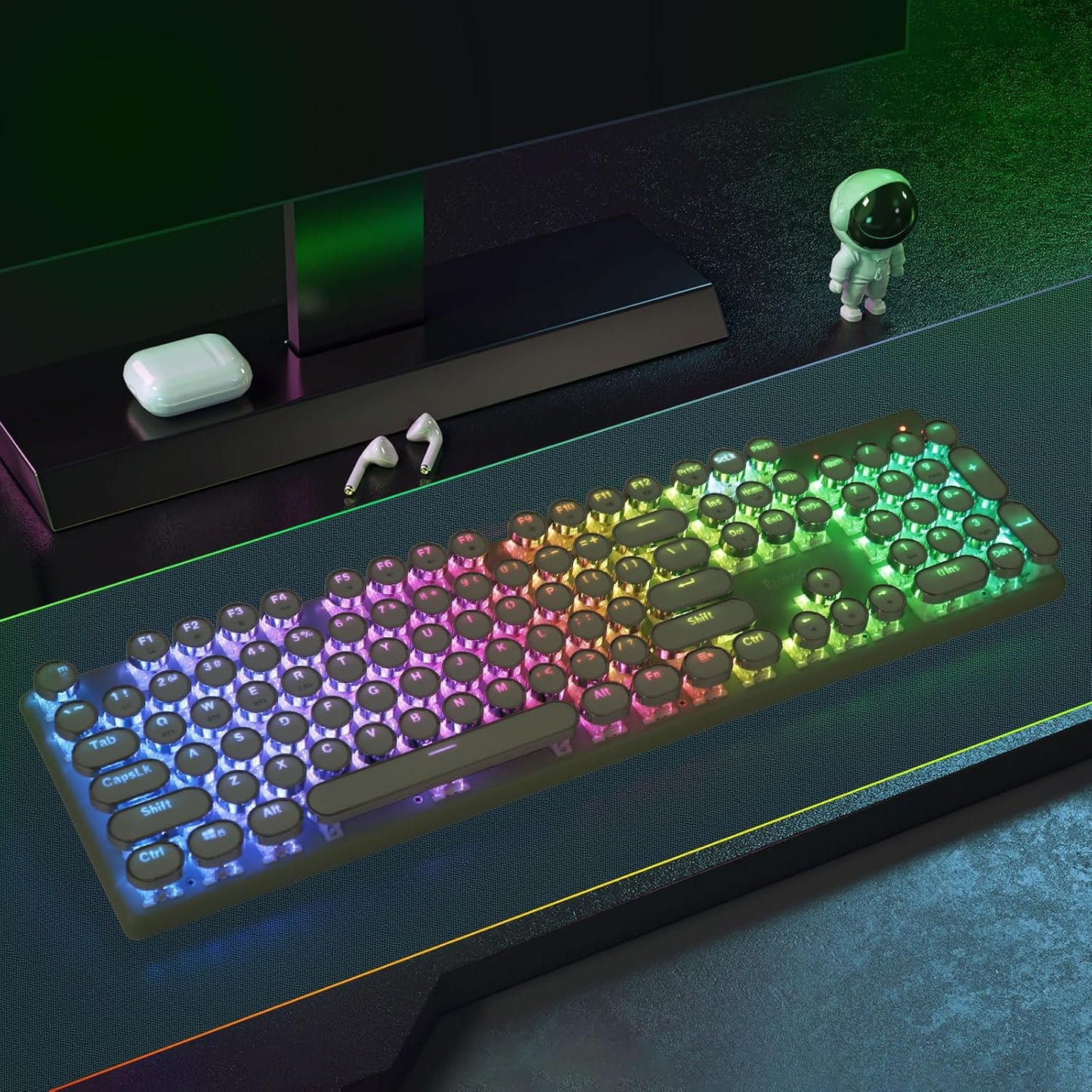 Redragon K710 Teclado mecánico inalámbrico para juegos, Bluetooth\/...