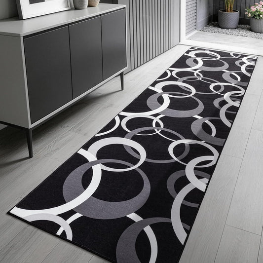 YIHOUSE Alfombra de pasillo lavable de 2 x 8 pies, antideslizante,...