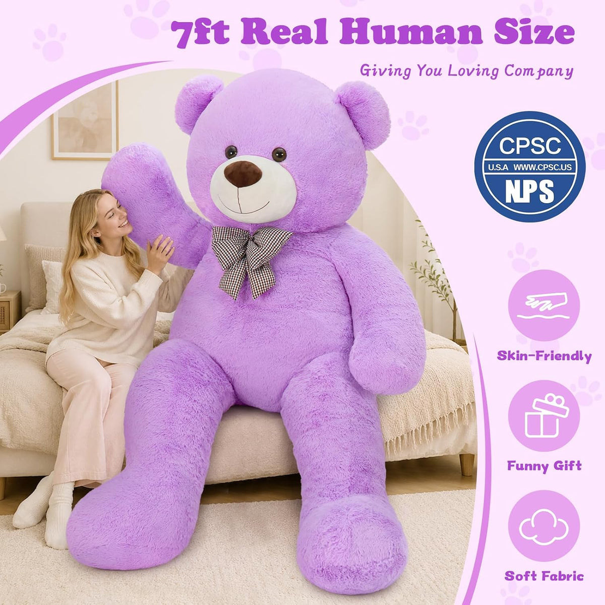MaoGoLan Oso de peluche gigante de 7 pies, animal de peluche gigant...