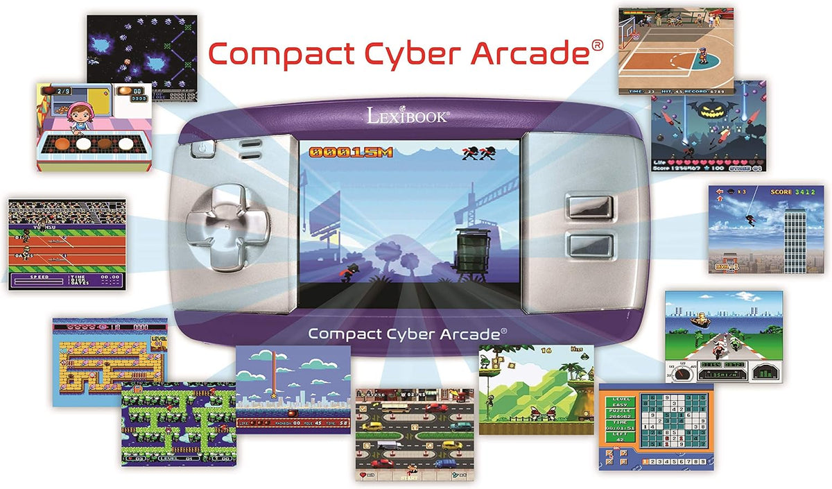 Consola de juegos portátil compacta Cyber Arcade, 250 juegos, LCD,...