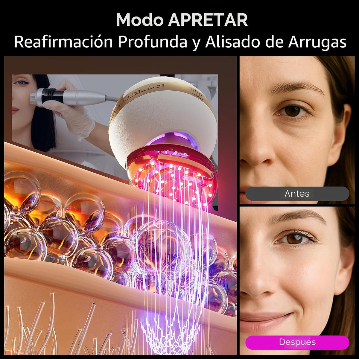INIA SPHERA - Dispositivo facial de microcorriente 8 en 1 mejorado...
