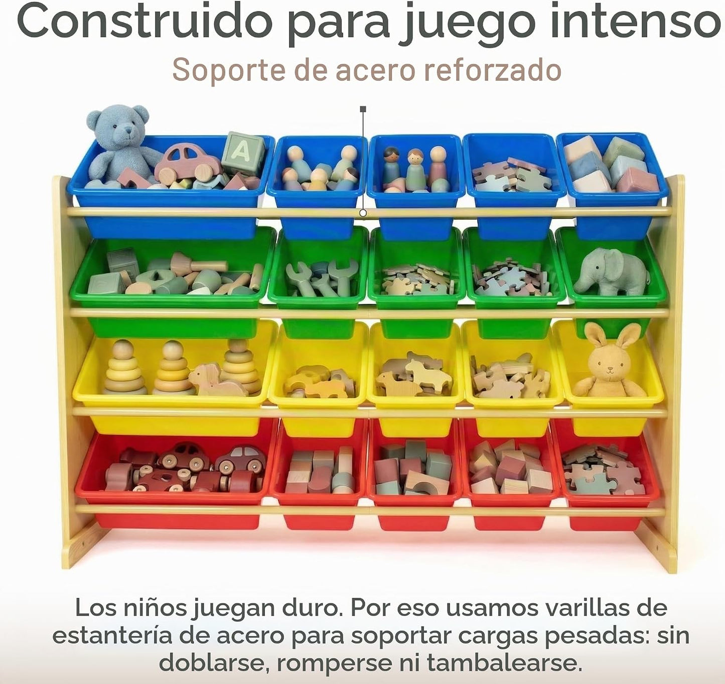 Humble Crew Organizador de juguetes para niños con 20 contenedores,...