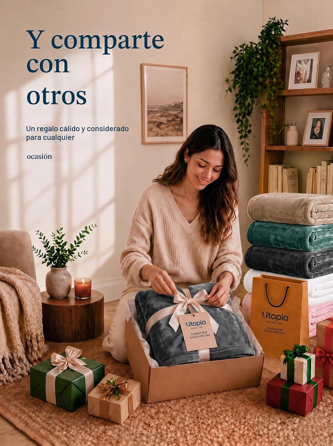 Utopia Bedding - Manta de vellón de lujo, mullida, antiestática; ma...