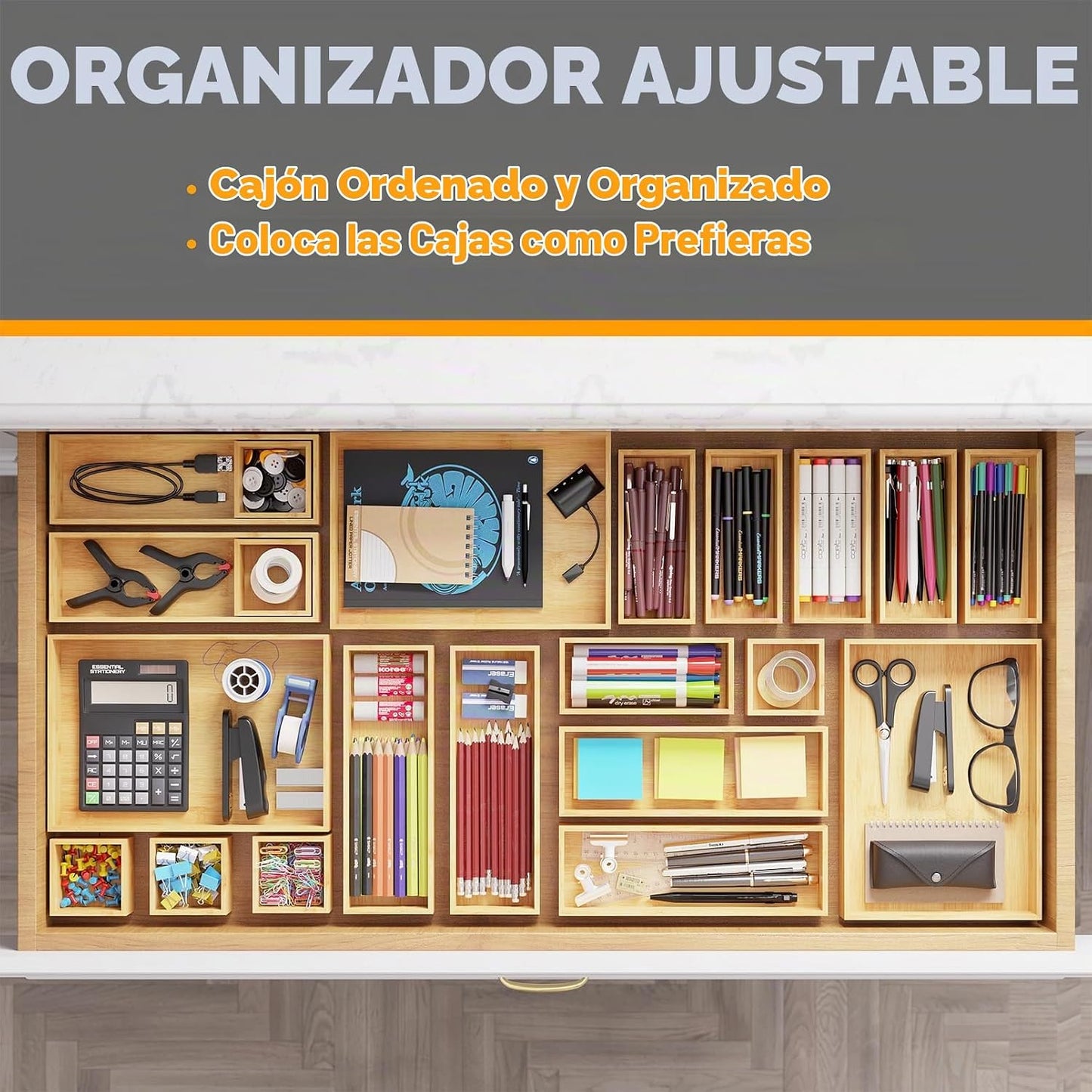 SpaceAid Juego de 21 cajas de almacenamiento organizadoras de cajon...