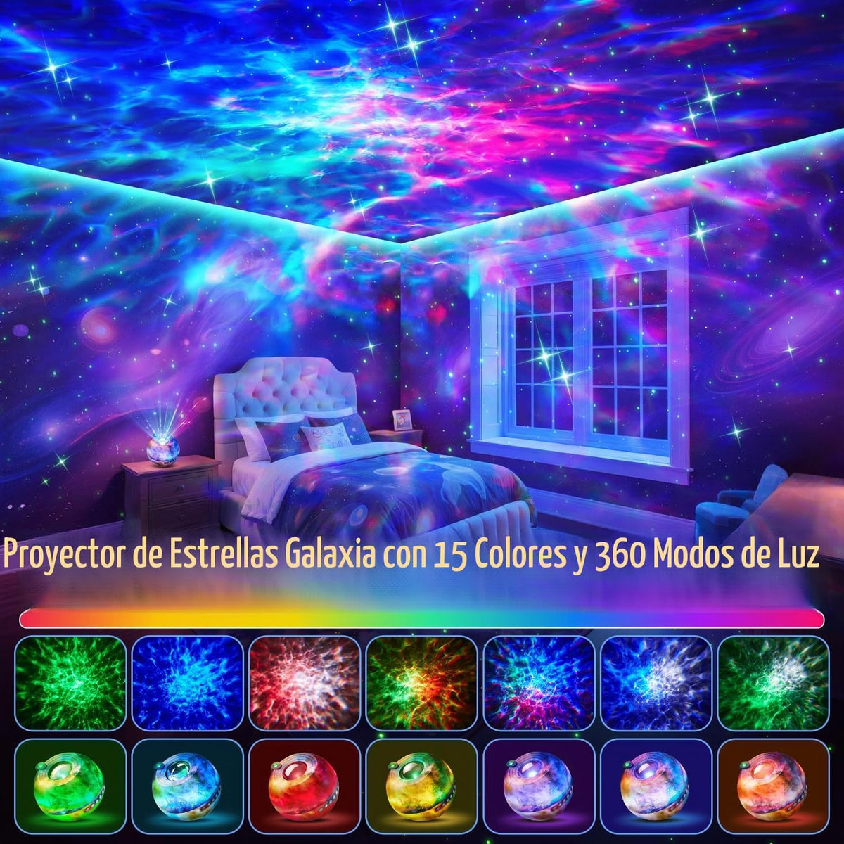 Proyector One Fire Galaxy Whimsy Celestial Decor Dormitorio Univers...