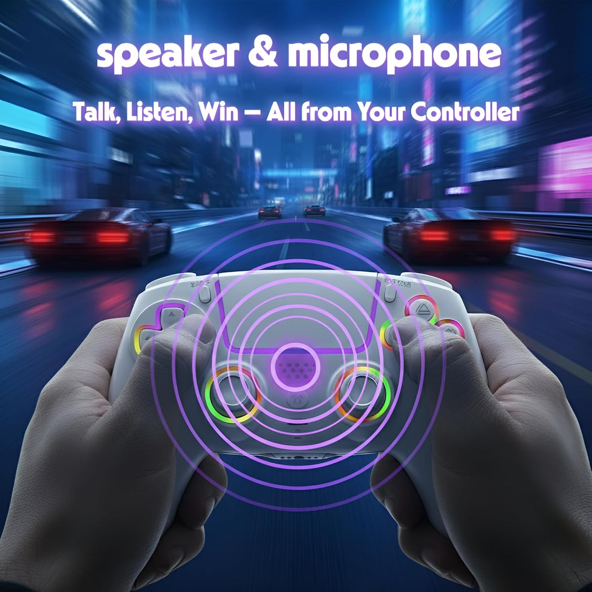 Controlador inalámbrico FLUY-E RGB para PS5\/PC \u2013 Compatible c...